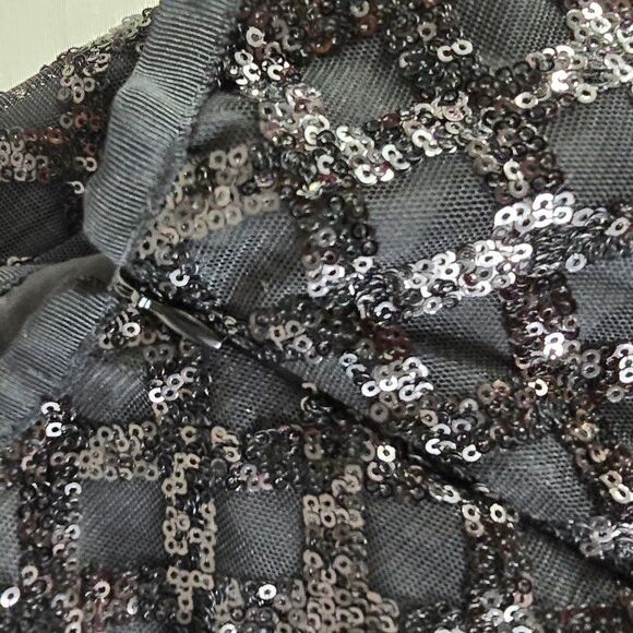 Ann Taylor Black Sequin Pencil Skirt with Slit - Picture 5 of 5